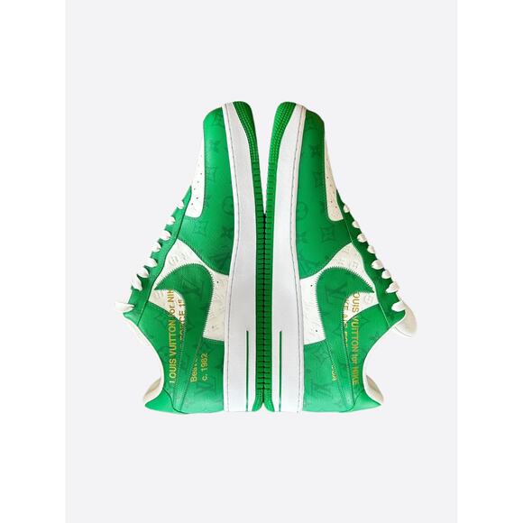 Louis Vuitton Nike Green & White Monogram Air Force 1 - Picture 5 of 9